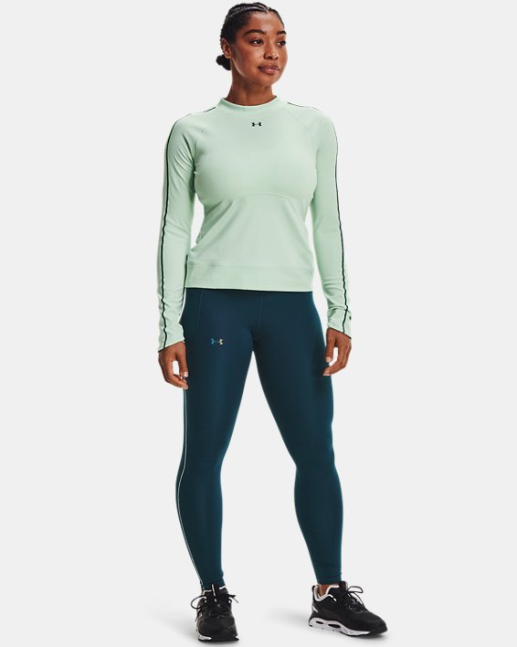 Women's UA RUSH™ ColdGear® No-Slip Waistband Full-Length Leggings, Blue, pdpMainDesktop image number 2